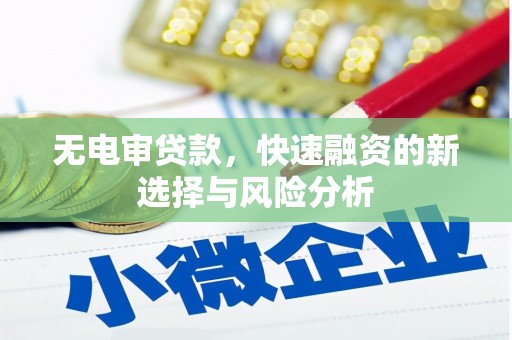 宣威无电审贷款，快速融资的新选择与风险分析