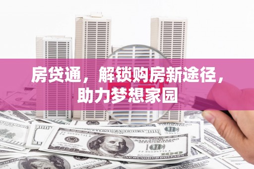 利辛房贷通，解锁购房新途径，助力梦想家园