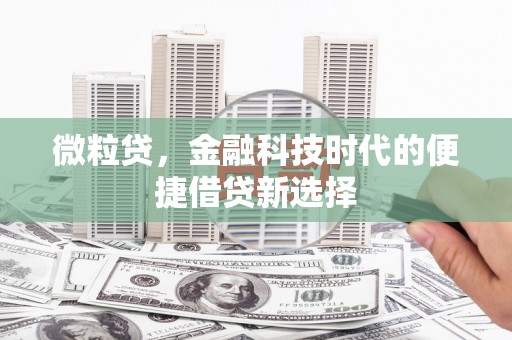 左权微粒贷，金融科技时代的便捷借贷新选择
